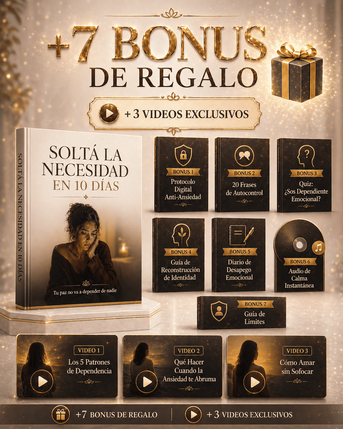 Soltar sin Perder — Sistema de 10 Días + 7 Bonus + 3 Videos Exclusivos