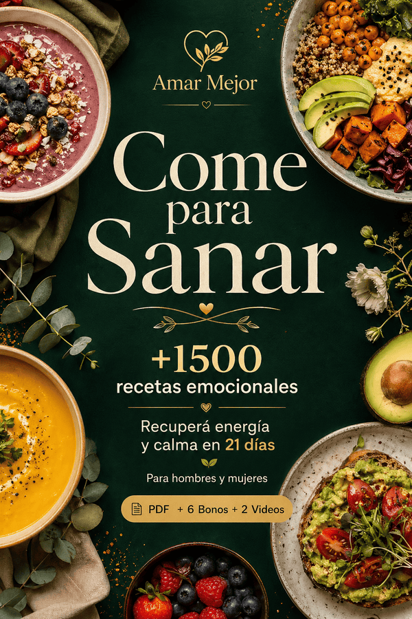 +1500 Recetas para Sanar tu Cuerpo y tu Mente + ¡6 BONOS + 2 Videos Exclusivos de Regalo!